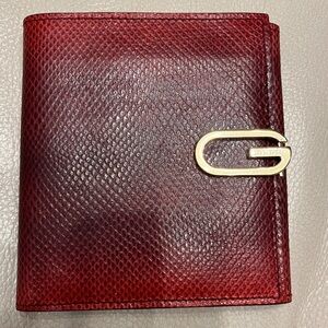 Gucci Red Leather Compact Wallet